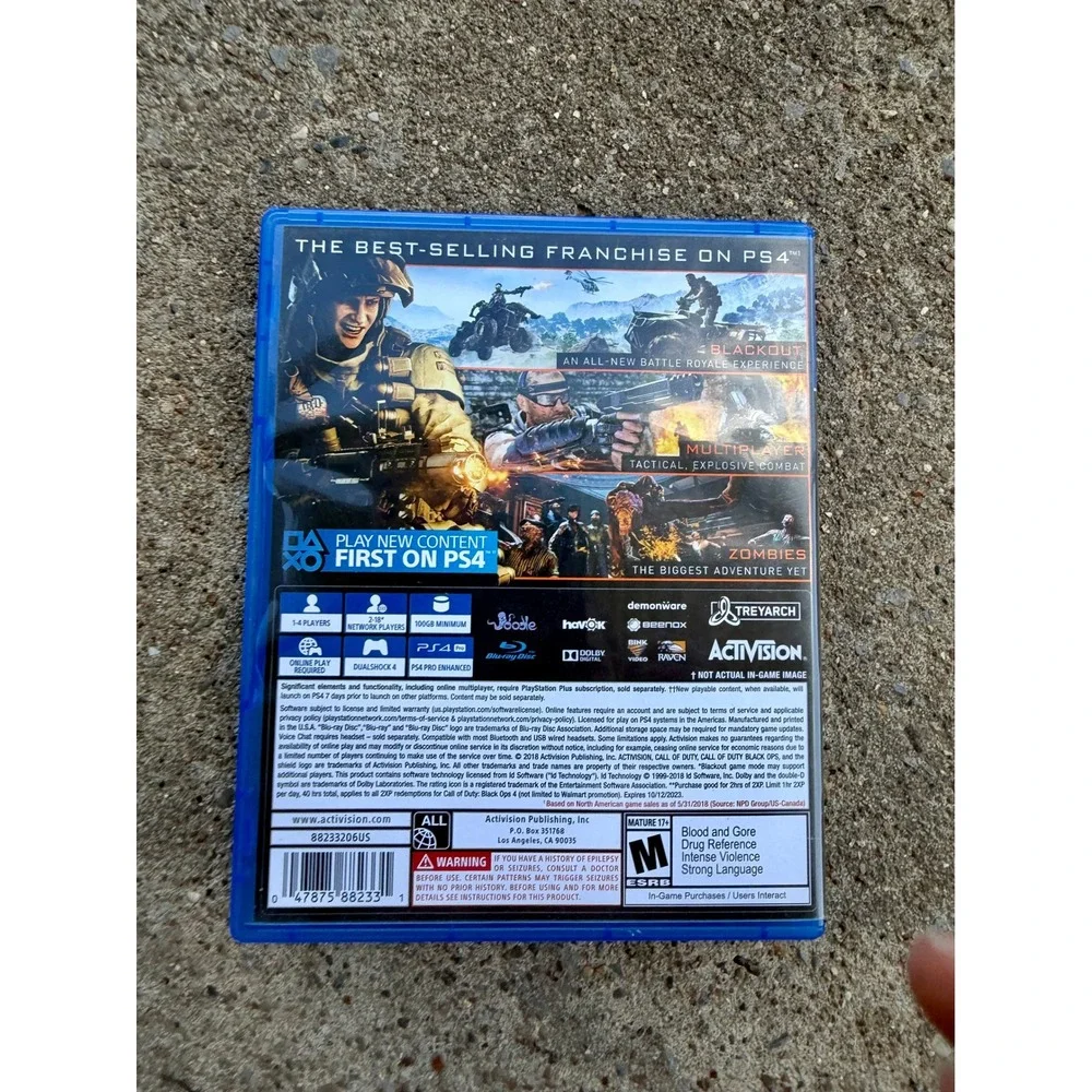 Call of Duty Black Ops 4 PS4 Game Activision Treyarch Walmart Edition-Tested
